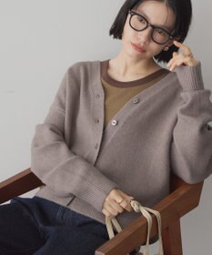 AMERICAN HOLIC Vネックラメニットカーディガン