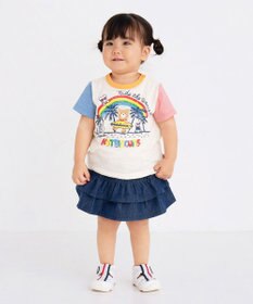 MIKI HOUSE HOT BISCUITS 【80-120cm】 サーフ柄 スラブ天竺 半袖Tシャツ