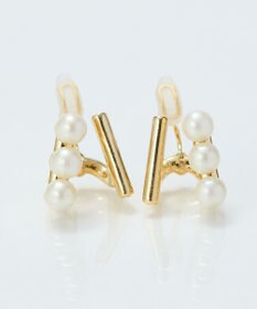 Phoebe <オンワード限定セット>ダブルデコレイトパールライトフィットイヤリング×フォーマルパールビジューハーフブローチ