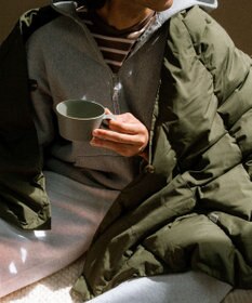 KWD 【日本製/UNISEX】DOWN SHAWL グリーンダウン ダウンショール