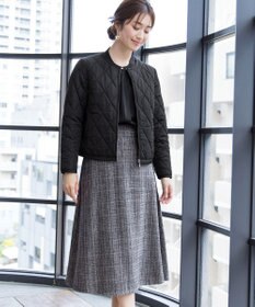 Tiaclasse 【洗える】大人華やかなツイードフレアスカート