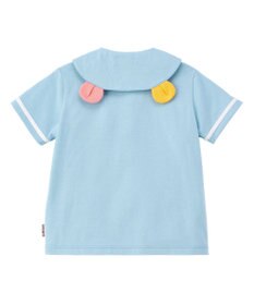 MIKI HOUSE HOT BISCUITS 【70-110cm】 くま耳 セーラーカラー半袖Tシャツ