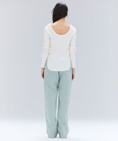 BEIGE， 【洗える】GLOBE / コットンリブ前後2WAYカットソー