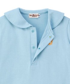 MIKI HOUSE HOT BISCUITS 【70-110cm】 くま耳 セーラーカラー半袖Tシャツ