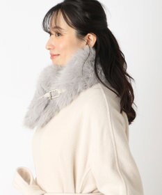 MOONBAT 【WEB限定】FURLA ベルト付きリッチフェイクファーマフラー