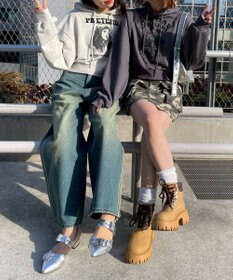 WEGO ガールプリントプルパーカー