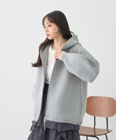 earth music&ecology 【軽量】ダンボールニットフーディーブルゾン