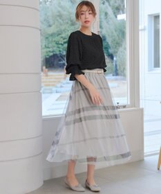 Tiaclasse シアーチェックブラウス