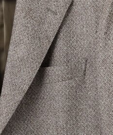 GOTAIRIKU 【DELFINO】ナポリジオメトリックツイード ジャケット_ブラウン