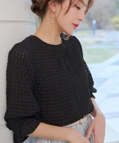 Tiaclasse シアーチェックブラウス