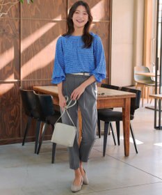 Tiaclasse シアーチェックブラウス