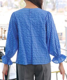 Tiaclasse シアーチェックブラウス