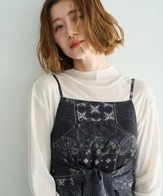 YECCA VECCA スカーフ柄オーバーキャミ