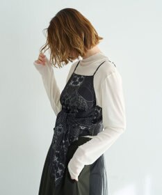 YECCA VECCA スカーフ柄オーバーキャミ