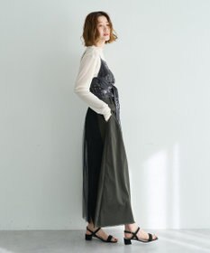 YECCA VECCA スカーフ柄オーバーキャミ