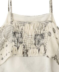 YECCA VECCA スカーフ柄オーバーキャミ