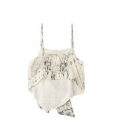 YECCA VECCA スカーフ柄オーバーキャミ