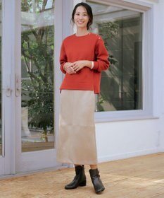 J.PRESS LADIES 【WEB限定】シアーストレッチフライス クルーネック シアー カットソー