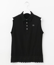 23区GOLF 【WOMEN】カノコ刺繍 ノースリーブ シャツ