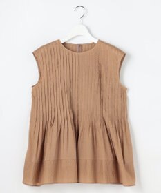 自由区 S 【涼やか】エアリーコットンリップピンタックフレンチスリーブ ブラウス