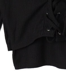 WEGO レイヤードレースアップ長袖トップス