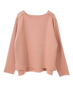 YECCA VECCA ミラノリブ金釦ニット