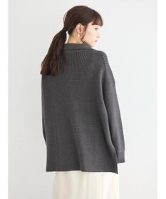 AMERICAN HOLIC バイパチハーフＺＩＰ片畦ニットプルオーバー　