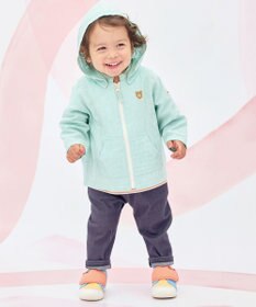 MIKI HOUSE HOT BISCUITS 【80-120cm】二重織ガーゼ素材 パーカ