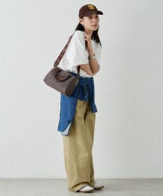 russet ナイロンラフィアミニボストンバッグ(CE-1715)