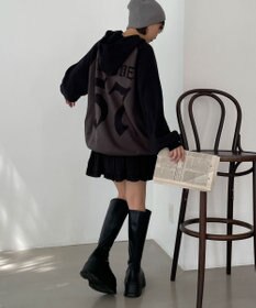 WEGO グラフィックニットパーカー