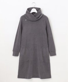 23区GOLF 取り外し可能なスヌード付き【23Fondation/WOMEN】【吸湿発熱】フーディー風 ワンピース