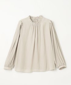 ANY 【洗濯機可・UVケア・接触冷感】フリルネックブラウス