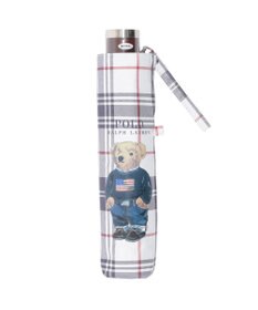 MOONBAT POLO RALPH LAUREN 遮光 晴雨兼用 折りたたみ日傘 チェック ポロベア