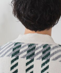 WEGO ベロアモール総柄カーディガン