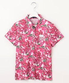 23区GOLF 【WOMEN】【接触冷感・UVケア・吸水速乾】ブーゲンビリア柄 ポロシャツ