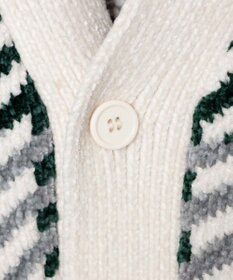 WEGO ベロアモール総柄カーディガン