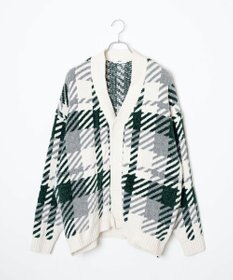 WEGO ベロアモール総柄カーディガン