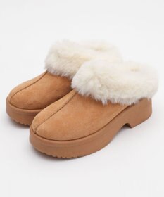 WEGO 【25年秋冬新作/あったかい】ムートンタッチサボ