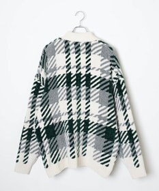 WEGO ベロアモール総柄カーディガン