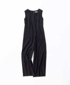 23区 S 【洗える】リネンレーヨンストレッチ スクエアネック オールインワン