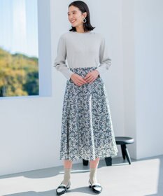 組曲 プランタンプリント フレアスカート