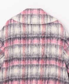 GRACE CONTINENTAL シャギーチェックピーコート