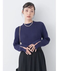 earth music&ecology 袖パールハイネックリブプルオーバー