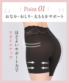 Wing 補整ショーツ おなか・ヒップ・太ももをととのえる ほどよいサポート力 吸汗速乾性(身生地部) 【ナチュラルアップパンツ】 はきこみ丈ふかめ KJ4231 ウイング／ワコール