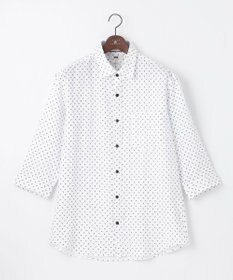 JOSEPH ABBOUD 【キングサイズ・UVカット】オーガニックコットンプリッセ 七分袖シャツ