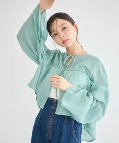 earth music&ecology ワッシャードロスト羽織りシャツ