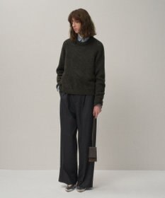 ATON WOOL CASHMERE ALPACA | メッシュクルーネックセーター