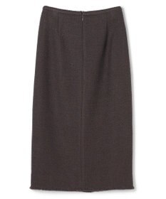 BEIGE， MULLIN / ウールツイードフロントベントスカート