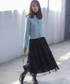 組曲 L ラメチュールプリーツ スカート