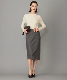 ICB L 【セットアップ対応】ウールストレッチ タイトスカート
